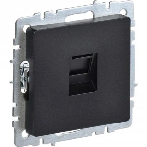 Компьютерная розетка rj45 Iek Brite РК10-БрЧ (BR-K10-1-K02)
