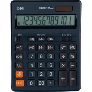 Настольный полноразмерный калькулятор DELI EM888F-blue (1552684)