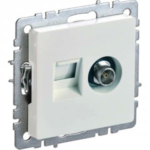 Двойная розетка Iek Brite ртв/рк12-брж (BR-AK20-1-K36)