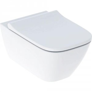 Подвесной безободковый унитаз Geberit Smyle Square 500.683.00.2 подвесной с сиденьем Микролифт (7)