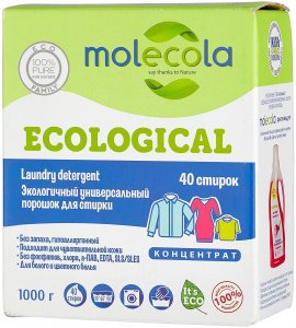 Экологичный порошок для стирки Molecola Экологичный универсальный порошок для стирки концентрат 1 кг (MOL9288)