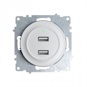 Двойная usb розетка OneKeyElectro Florence 1E10351300 (2260089)