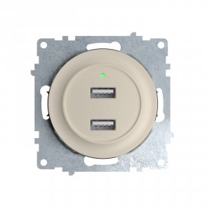 Двойная usb розетка OneKeyElectro Florence 1E10351301 (2260090)