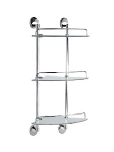 Угловая стеклянная полка Haiba HB1607-3 угловая Хром (550624)