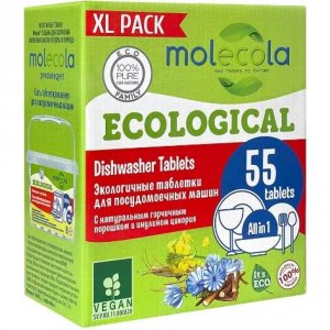 Экологичные таблетки для посудомоечных машин Molecola Экологичные таблетки для посудомоечных машин XL PACK (MPL090938)
