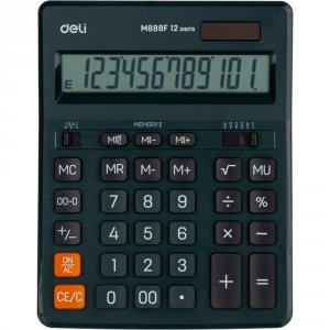 Настольный полноразмерный калькулятор DELI EM888F-green (1552685)