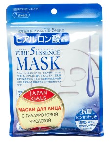 Маска тканевая для лица Japan Gals Pure5 Essence с гиалуроновой кислотой (12281)