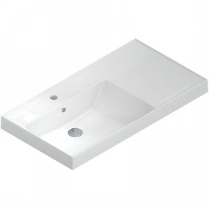 Раковина KERAMA MARAZZI Cubo 90 L CU.wb.90lh Белая глянцевая