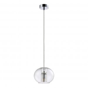 Подвесной светильник Crystal Lux Beleza SP1 E Chrome Прозрачный Хром (BELEZA SP1 E CHROME)