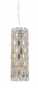 Подвесной светильник Crystal Lux Lirica SP3 Chrome Gold Transparent Прозрачный Золото Хром (LIRICA SP3 CHROME/GOLD-TRANSPARENT)