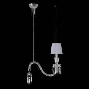 Подвесной светильник Crystal Lux Princess SP1 Белый Хром Прозрачный (PRINCESS SP1)