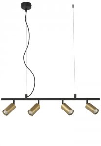 Подвесной светильник Crystal Lux CLT 015C4 L800 BL-GO Черный Золото