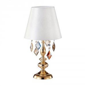 Настольная лампа Crystal Lux Mercedes LG1 Gold Color Белая Золото (MERCEDES LG1 GOLD/COLOR)