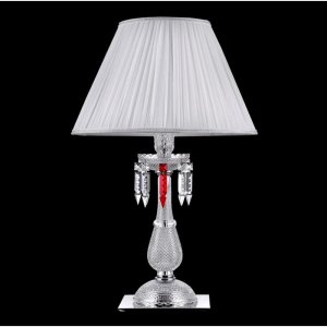 Настольная лампа Crystal Lux Princess LG1 Белая Хром (PRINCESS LG1)