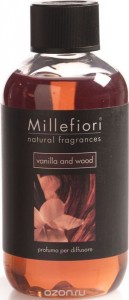 Диффузор Millefiori Milano Сменный блок Vanilla & Wood (Объем Рефилл 250 мл) (9709)