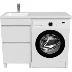 Левая напольная тумба для стиральной машины IDDIS Optima Home 110 OPH110Bi95 Белый (OPH11LBi95K)