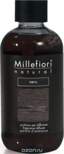 Диффузор Millefiori Milano Сменный блок Nero (Объем Рефилл 250 мл) (9709)