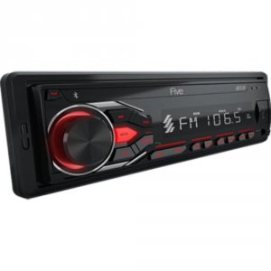 Автомагнитола Five (1din/красная/Bluetooth/USB/AUX/SD/FM/4*50) F22R (FIVE F22R)