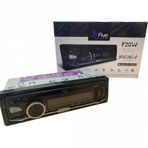 Автомагнитола Five (1din/белая/Bluetooth/USB/AUX/SD/FM/4*50) F20W (FIVE F20W)
