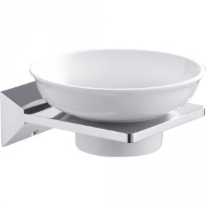 Керамическая мыльница Rose Мыльница керамическая с держателем Rose RG1603