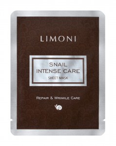 Питательная маска для лица Limoni Snail Intense Care Sheet Mask (Объем 18 г) (8998)