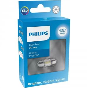 Автолампа Philips C5W, SV8.5/8 (11860WU60x1)