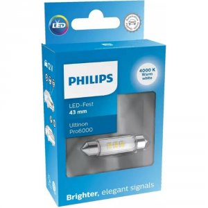 Автолампа Philips C5W, SV8.5/8 (11866WU60x1)