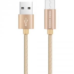 Дата кабель для micro USB More Choice K11m USB 2.0A для micro USB 1м (Gold)
