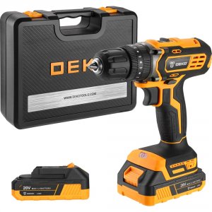 Аккумуляторная дрель-шуруповерт Deko DKCD20 Impact SET 3 20 В, 2х2.0 Ач (3638) (063-4415)
