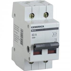 Выключатель нагрузки Iek MNV15-2-063 Generica 63A 2П 400В