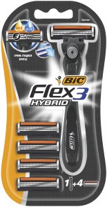 Средства для бритья BIC Мужская бритва 3 лезвия Hybrid 3 Flex + 2 сменные кассеты (MPL191468)