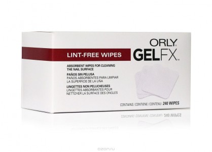 Средства для снятия лака ORLY Салфетки Gel FX Lint-Free Nail Wipes (Объем 240 шт) (33523)