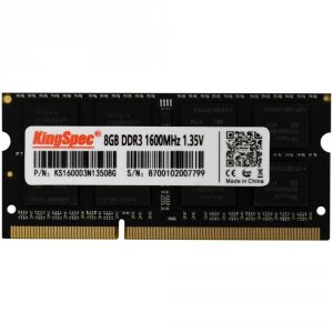 Оперативная память KingSpec DDR3L SO-DIMM PC3-12800 1600MHz 8Gb (KS1600D3N13508G)