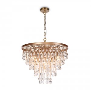 Люстра Maytoni Neoclassic Linn MOD091PL-09G Прозрачная Золото
