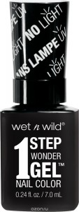 Лак для ногтей Wet n Wild 1 Step WonderGel™ Nail Color 735A (Цвет 735A Power Outage variant_hex_name 000000) (6868)