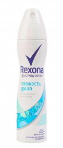 Дезодорант для подмышек REXONA Дезодорант-антиперспирант спрей усиленная защита Свежесть душа (RXN653907)