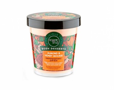 Питающий мусс для тела с медом Organic Shop Body Dessert Almond & Honey Body Mousse (Объем 450 мл) (4680007212550)