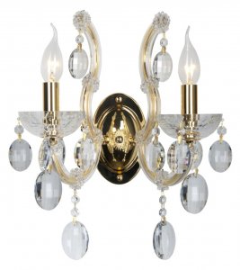 Настенный светильник Crystal Lux Hollywood AP2 Gold Прозрачный Золото (HOLLYWOOD AP2 GOLD)