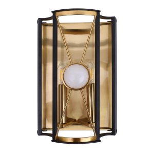 Настенный светильник Crystal Lux Tandem AP2 Gold Золото Черный (TANDEM AP2 GOLD)