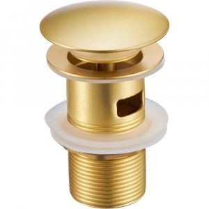 Донный клапан для раковины Milacio Ultra MCU.050.GD click-clack Брашированное золото