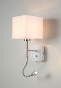 Настенный светильник Crystal Lux Paco AP2 Chrome White Белый Хром (PACO AP2 CHROME/WHITE)