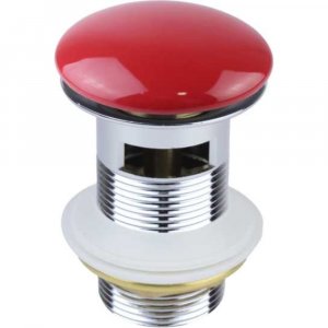 Донный клапан Bronze De Luxe 1001/1R click-clack Красный