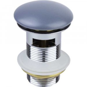 Донный клапан Bronze De Luxe 1001/1GR click-clack Светло-серый
