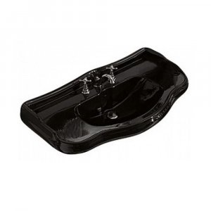 Раковина Kerasan Retro 100 105004 nero*1 Черная блестящая
