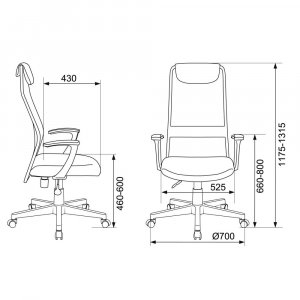 Кресло компьютерное Бюрократ KB-8 серый (KB-8/DG/TW-12)