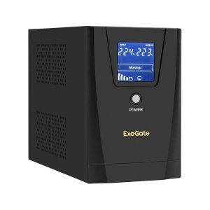 Источник бесперебойного питания Exegate LLB-1600.LCD.AVR.2SH.3C13.USB (EX292804RUS)