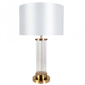 Настольный светильник Arte Lamp Matar A4027LT-1PB Кремовая Полированная медь Прозрачная