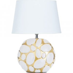 Декоративная настольная лампа Arte Lamp Poppy A4063LT-1GO Белая Золото