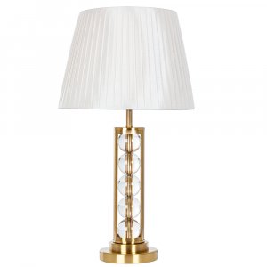 Декоративная настольная лампа Arte Lamp Jessica A4062LT-1PB Бежевая Полированная медь Прозрачная