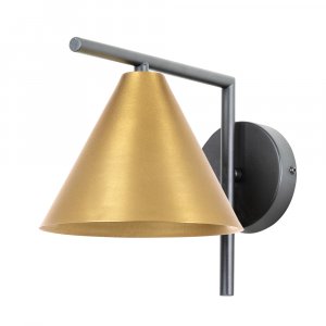 Настенный светильник Arte Lamp David A7033AP-1BK Латунь матовая Черный